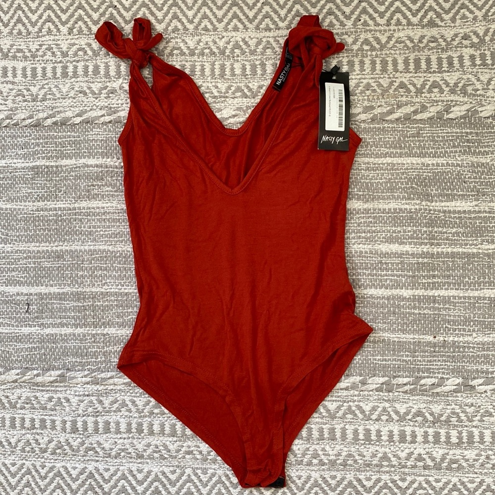 Nasty Gal Red Bodysuit Brand New